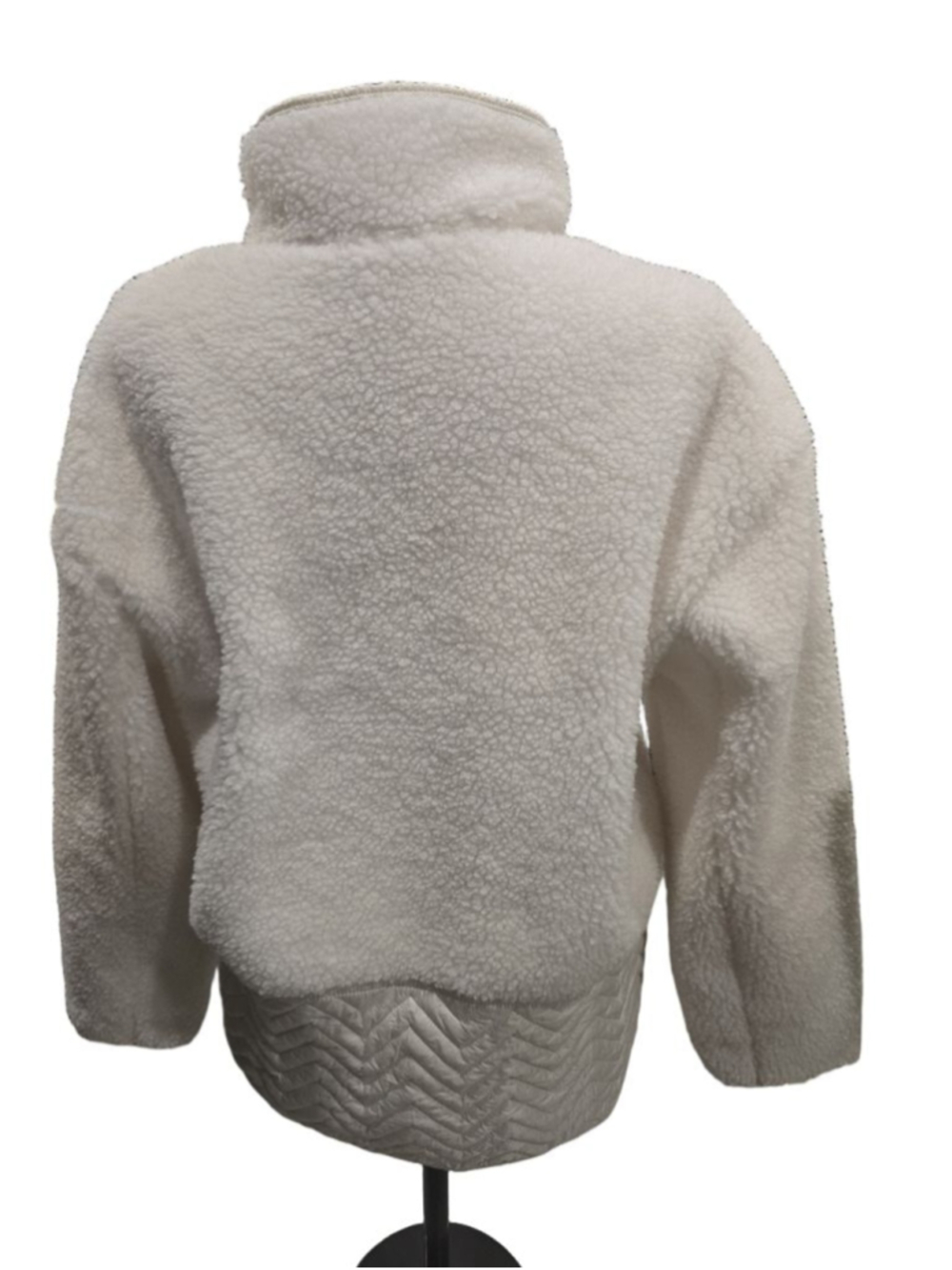 Athleta White Sherpa Pullover Jacket Size Large - Picture 2 of 9